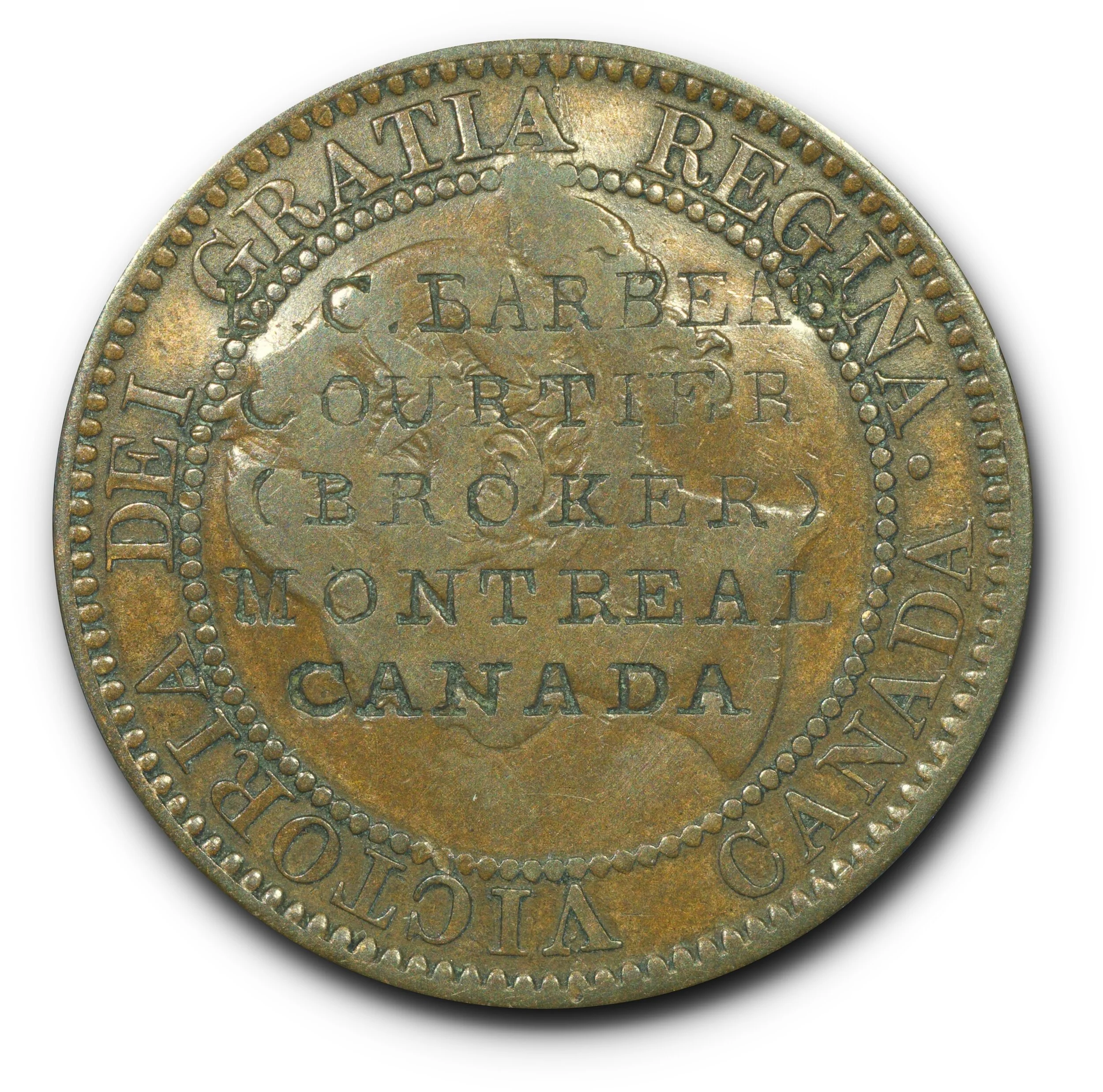 1859 Canada Large Cent With 